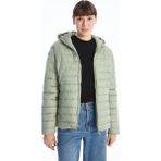 LC Waikiki Lcwaıkıkı Classic Yeşil Kapüşonlu Kadın Şişme Mont T T - Haki - 42