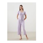 LC Waikiki LCWK Kadın Kaprili Pijama Takımı Anne Kız Kombini
