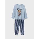 LC Waikiki Mavi Baskılı Erkek Çocuk Pijama Takımı