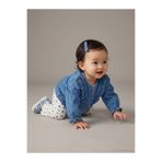 LC Waikiki Mavi Fırfırlı Kız Bebek Gömlek Ve Tayt