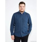 LC Waikiki Mavi Regular Fit Armürlü Erkek Gömlek - XL