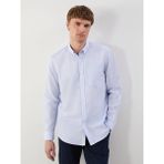 LC Waikiki Mavi Regular Fit Uzun Kollu Çizgili Poplin Erkek Gömlek