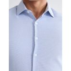 LC Waikiki Mavi Slim Fit Armürlü Erkek Gömlek - 2XL