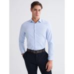 LC Waikiki Mavi Slim Fit Armürlü Erkek Gömlek