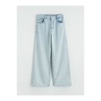 LC Waikiki Mavi Wideleg Taşlı Kız Çocuk Jean Pantolon