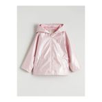 LC Waikiki Meral Collection Pembe Kapüşonlu Kız Çocuk Mont