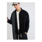 LC Waikiki Meral Collection Siyah Loose Fit Erkek Gabardin Gömlek Ceket