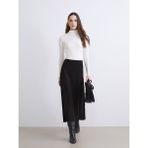 LC Waikiki Modest Siyah Beli Lastikli A Kesim Triko Etek - XL