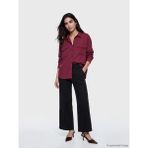 LC Waikiki Mürdüm Oversize Modal Karışımlı Kadın Gömlek - 2XL