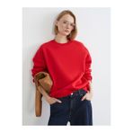 LC Waikiki Peak Yeni Sezon Bisiklet Yaka Oversize Kadın Kalın Sweatshirt