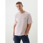 LC Waikiki Pembe Bisiklet Yaka Baskılı Erkek Tişört - XL