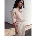 LC Waikiki Pembe Çizgili Oversize Kadın Gömlek - 3XL