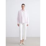 LC Waikiki Pembe Çizgili Oversize Kadın Gömlek - 40