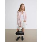 LC Waikiki Pembe Çizgili Oxford Kadın Gömlek