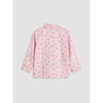 LC Waikiki Pembe Gömlek Yaka Kalp Baskılı Kız Çocuk Pijama Takım - 5 - 6 Yaş