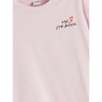 LC Waikiki Pembe Nyc Yazı Baskılı Kız Çocuk Tişört