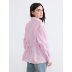 LC Waikiki Pembe Petite Çizgili Kadın Gömlek - 52