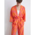 LC Waikiki Pembe Şal Yaka Çiçekli Oversize Kadın Kimono - M - L