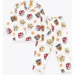 LC Waikiki Polo Yaka Uzun Kollu Paw Patrol Baskılı Erkek Bebek Pijama Takımı - Açık Ekru - 3 - 6 Ay