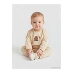 LC Waikiki Sarı Baskılı Erkek Bebek Sweatshirt ve Eşofman Altı Takım