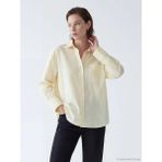 LC Waikiki Sarı Çizgili Oxford Oversize Kadın Gömlek - XL