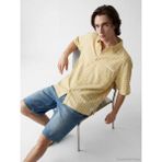 LC Waikiki Sarı Loose Fit Nakışlı Erkek Gömlek - XL