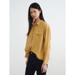 LC Waikiki Sarı Modal Karışımlı Oversize Kadın Gömlek - 2XL - Hardal - Sarı