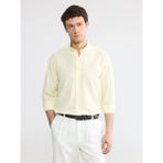 LC Waikiki Sarı Regular Fit Keten Karışımlı Erkek Gömlek