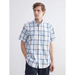 LC Waikiki Sarı Regular Fit Kısa Kollu Ekose Poplin Erkek Gömlek - XL