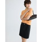 LC Waikiki Siyah Beli Kemerli Mini Etek
