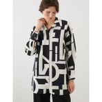LC Waikiki Siyah Desenli Kadın Gömlek Tunik - 46