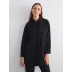 LC Waikiki Siyah Dokulu Oversize Kadın Gömlek Tunik - 40
