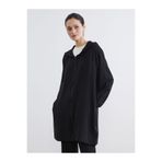 LC Waikiki Siyah Kapüşonlu Oversize Kadın Tunik