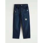 LC Waikiki Siyah Loose Fit Yırtık Detaylı Erkek Çocuk Jean Pantolon