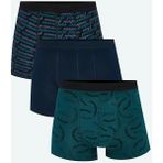 LC Waikiki Siyah Pamuklu Esnek Erkek 3'lü Boxer