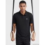 LC Waikiki Siyah Polo Yaka Dar Fit Penye Erkek Tişört