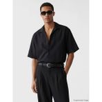 LC Waikiki Siyah Regular Fit Erkek Keten Görünümlü Gömlek - XL