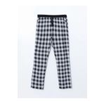 LC Waikiki Siyah Standart Kalıp Ekose Erkek Pijama Alt