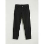 LC Waikiki Slim Fit Erkek Çocuk Pantolon (S6) Siyah Düz Desenli Yüksek Pamuklu Gabardin Kumaş - Black - Dropsuz - 13 - 14 Yaş