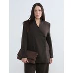 LC Waikiki Soulife Kahverengi Kruvaze Yaka Kadın Blazer Ceket - 48