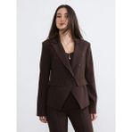 LC Waikiki Soulife Kahverengi Petite Kruvaze Yaka Kadın Blazer Ceket - 38