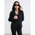 LC Waikiki Soulife Siyah Petite Kruvaze Yaka Kadın Blazer Ceket - 42