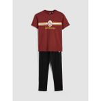 LC Waikiki Standart Kalıp Galatasaray Baskılı Erkek Pijama Takım (S6) - Kırmızı - 3XL