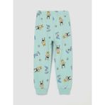 LC Waikiki Turkuaz Bisiklet Yaka Baskılı Erkek Çocuk Pijama Takım - 5 - 6 Yaş