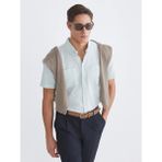 LC Waikiki Turkuaz Regular Fit Kısa Kollu Erkek Dokulu Gömlek - XS