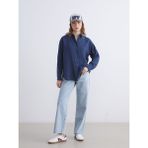 LC Waikiki Xsıde Indigo Oversize Modal Karışımlı Kadın Gömlek - XL - İndigo