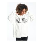 LC Waikiki XSIDE Kapüşonlu Baskılı Uzun Kollu Kadın Fermuarlı Sweatshirt