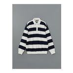 LC Waikiki XSIDE Polo Yaka Uzun Kollu Çizgili Erkek Kalın Sweatshirt