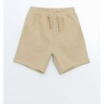 Lc Waikiki Yeni Sezon Basic Beli Lastikli Pamuklu Erkek Çocuk Şort - Bej - 2 - 3 Yaş