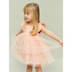 Lc Waikiki Yeni Sezon Basic Dantel Tüllü Kız Bebek Elbise - 3 - 6 Ay - Pembe